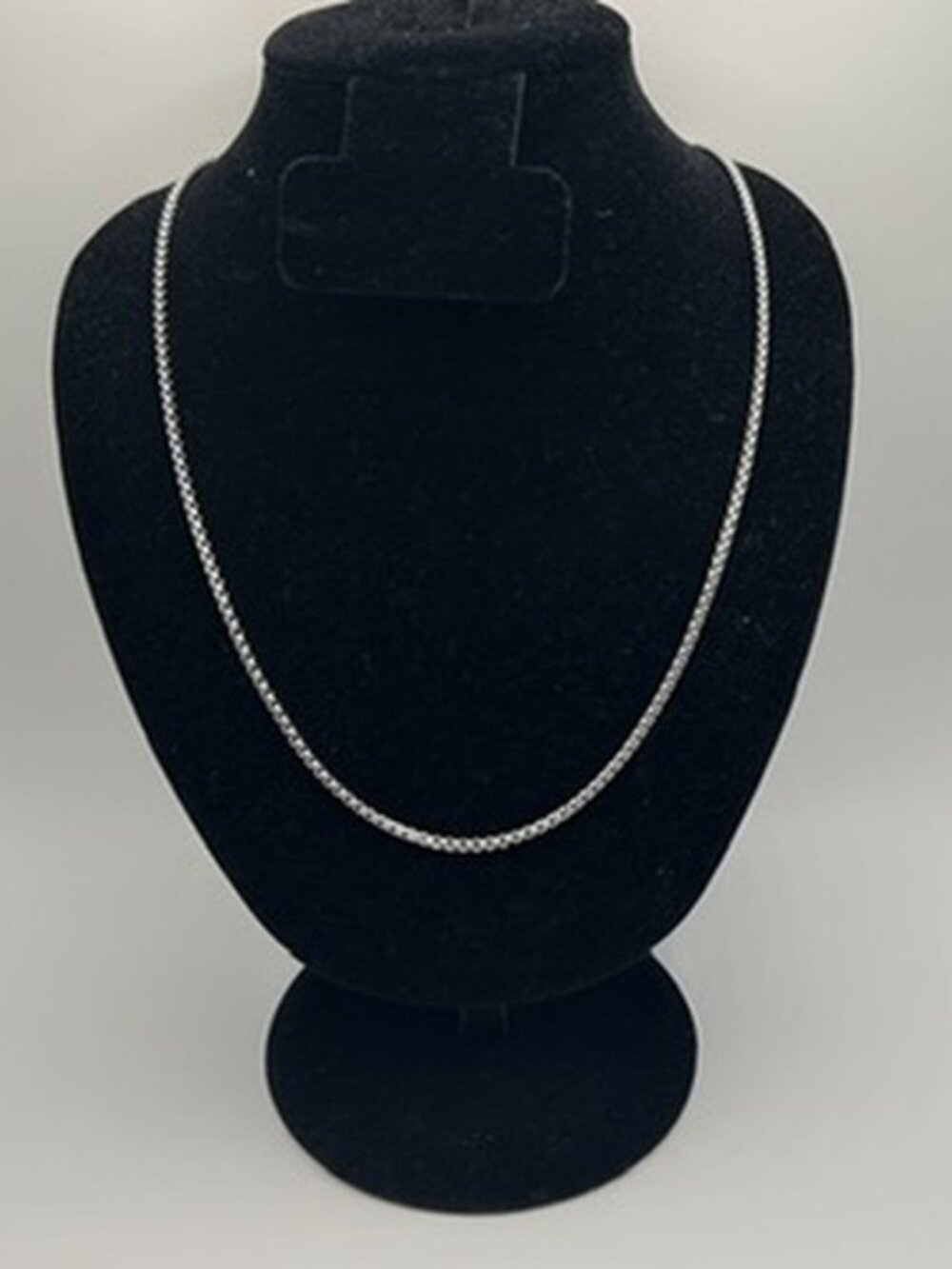 Mens Real Silver Box Chain 22 Inch Plated Stainless Steel Waterproof New